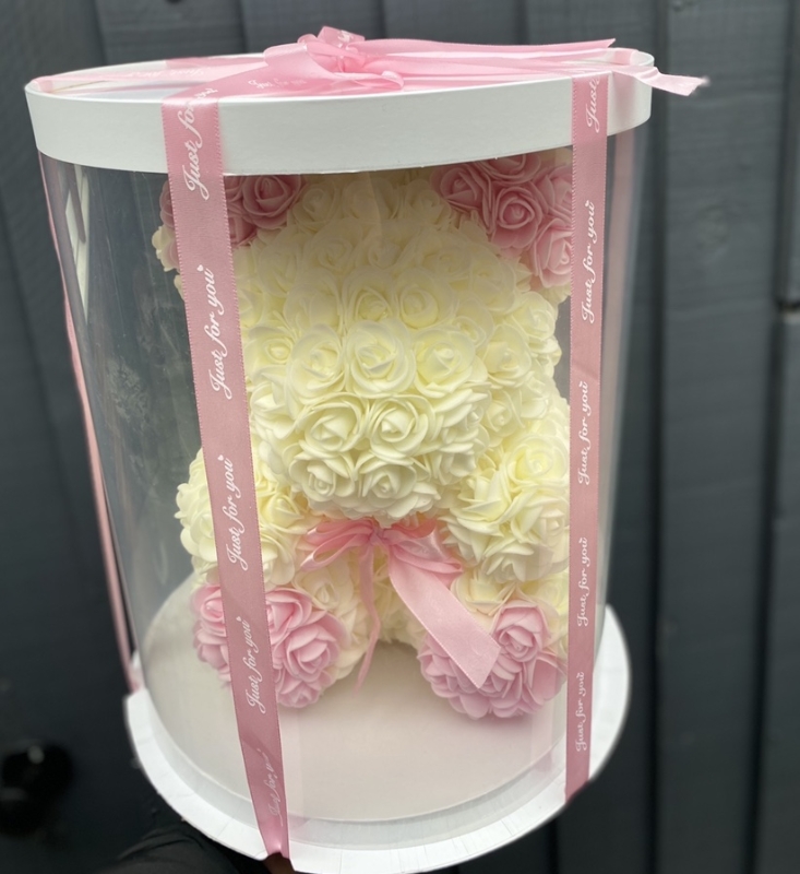 Pink & white forever bear