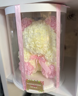 Pink & white forever bear