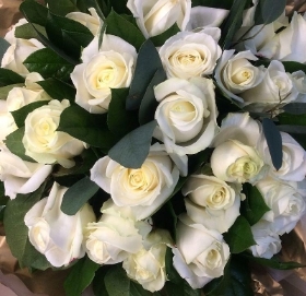 White rose bouquet