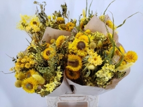 The dried yellow bouquet