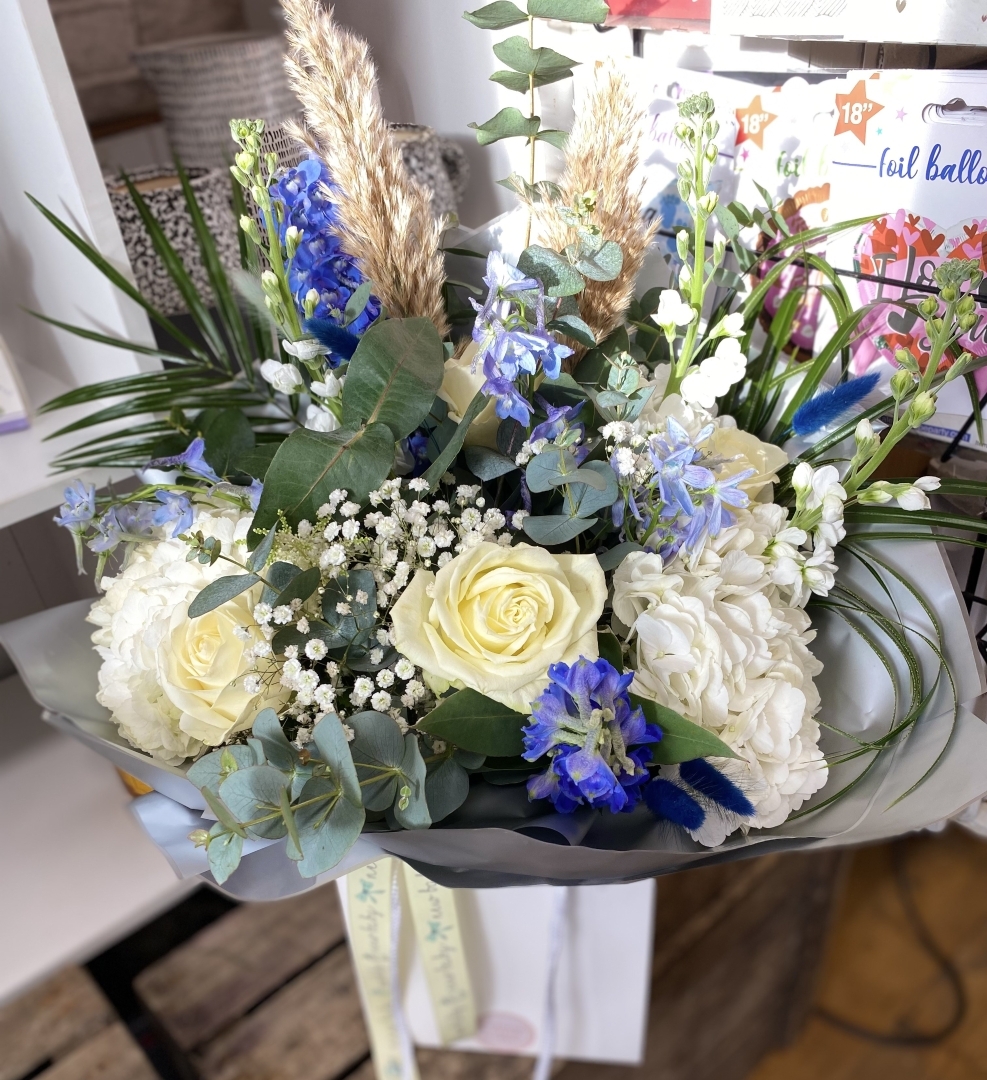 The White & Blue handtied